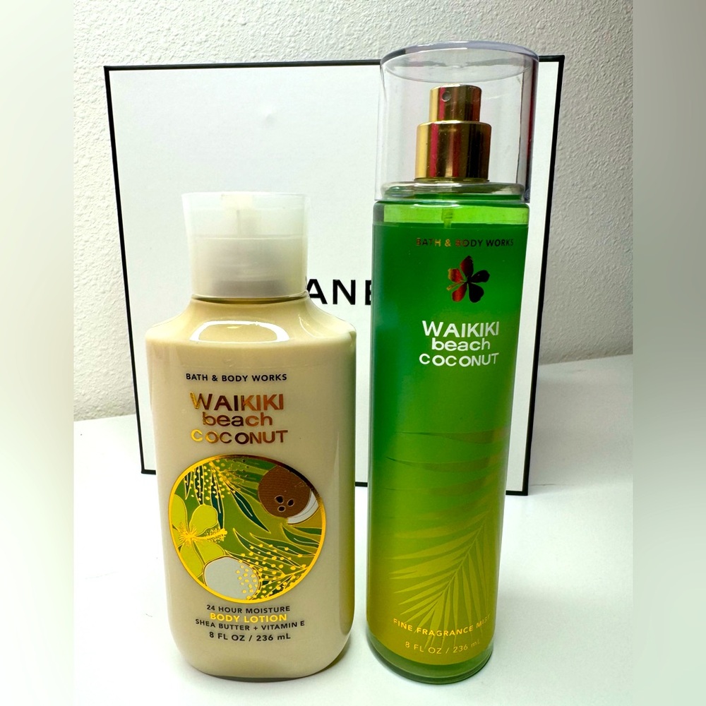 NEW! FULL Size Waikiki Beach Coconut Set B&BW NWT